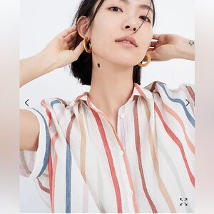 Madewell Multicolor Striped Button Down Shirt